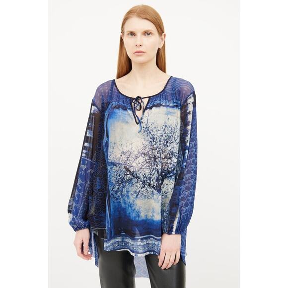 SUPER RARE JEAN PAUL GAULTIER MESH HIGH LOW TOP / TUNIC / COVER UP Size S - Picture 2 of 16